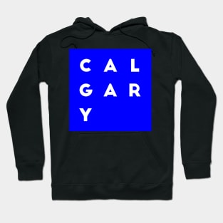 Calgary | Blue square, white letters | Canada Hoodie